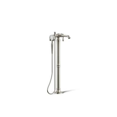 Artifacts Floor-mount bath filler trim with handshower - Vibrant Polished Nickel by Kohler
