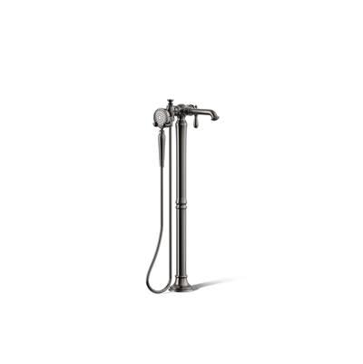 Artifacts Floor-mount bath filler trim with handshower - Vibrant Titanium by Kohler