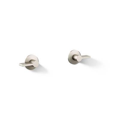 Kohler Components Wall-mount bathroom sink faucet Lever handle trim - Vibrant Brushed Nickel by Kohler