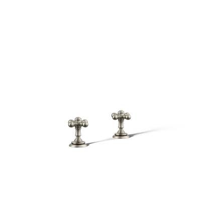 Artifacts Deck-mount bath faucet handle trim with Cross design - Vibrant Brushed Nickel by Kohler