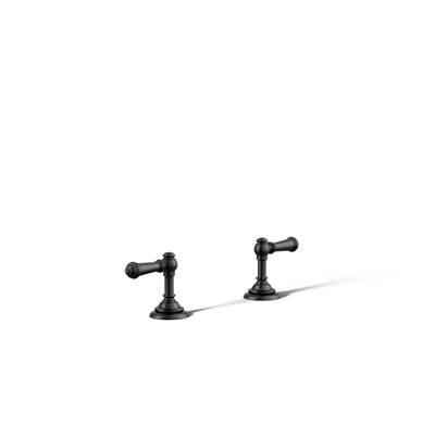 Artifacts Deck-mount bath faucet handle trim with Lever design - Matte Black by Kohler