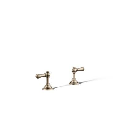 Artifacts Deck-mount bath faucet handle trim with Lever design - Vibrant Brushed Bronze by Kohler