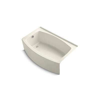 Kohler Expanse 60'' x 32'' curved alcove bath with integral flange and left-hand drain - Biscuit by Kohler