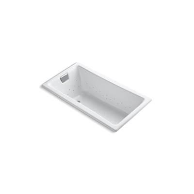 Kohler Tea-for-Two 60'' x 32'' drop-in Heated BubbleMassageE air bath - White by Kohler