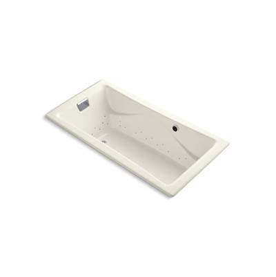 Kohler Tea-for-Two 71-3/4'' x 36'' drop-in Heated BubbleMassageE air bath - Biscuit by Kohler