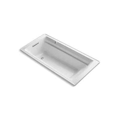 Kohler Archer 72'' x 36'' drop-in Heated BubbleMassageE air bath with Bask heated surface - White