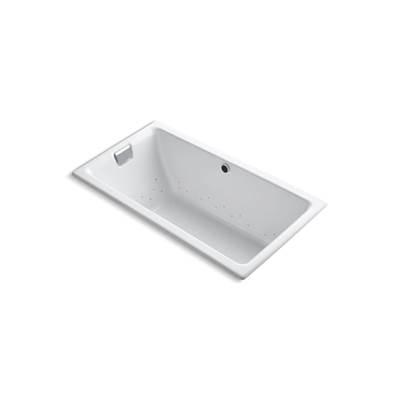 Kohler Tea-for-Two 66'' x 36'' drop-in Heated BubbleMassageE air bath - White by Kohler