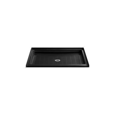 Kohler Purist 48'' x 36'' single threshold center drain shower base - Black by Kohler