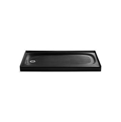 Kohler Salient 60'' x 30'' alcove shower base, left drain - Black by Kohler