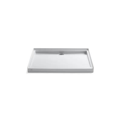 Groove 48'' x 36'' alcove shower base, rear center drain