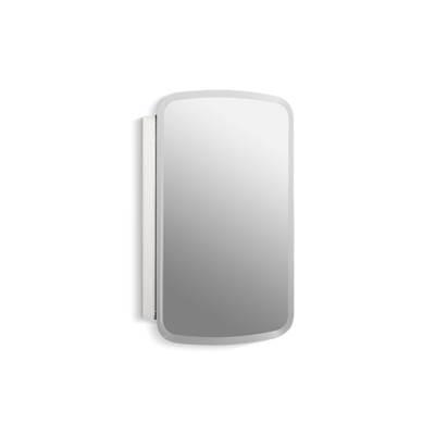 Bancroft 20'' W x 31'' H aluminum single-door medicine cabinet with mirrored door, beveled edges by Kohler