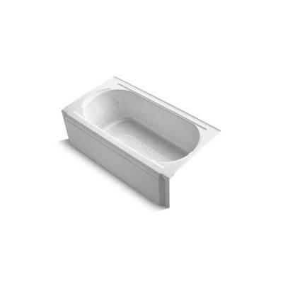 Kohler Memoirs 60'' x 33-3/4'' alcove BubbleMassageE air bath with Polished Chrome airjet color finish and right-hand drain - White by Kohler