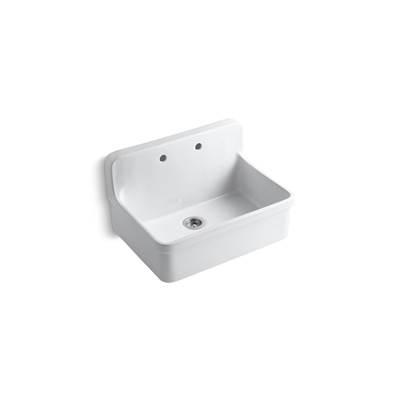Kohler GilfordE 30'' top-/wall-mount single-bowl farmhouse kitchen sink - White