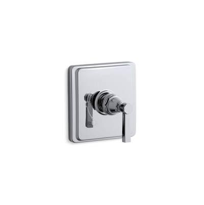 Kohler Pinstripe Pure Rite-Temp valve trim with lever handle - Polished Chrome by Kohler