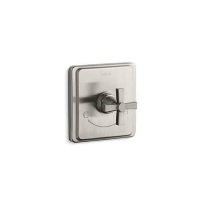 Kohler Pinstripe Pure MasterShower temperature control valve trim with Lever handle - Vibrant Brushed Nickel by Kohler