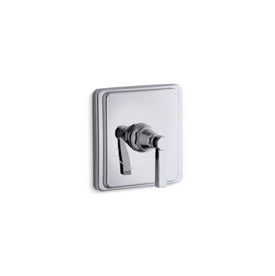 Kohler Pinstripe MasterShower temperature control valve trim with Lever handle - Polished Chrome by Kohler