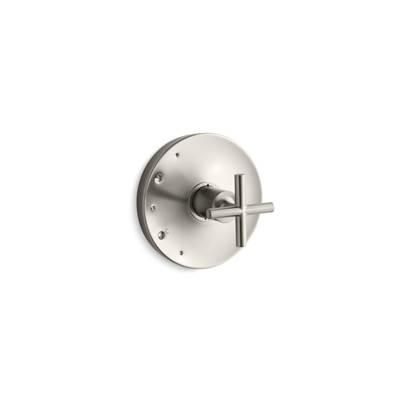 Kohler Purist Rite-Temp valve trim with cross handle - Vibrant Brushed Nickel by Kohler