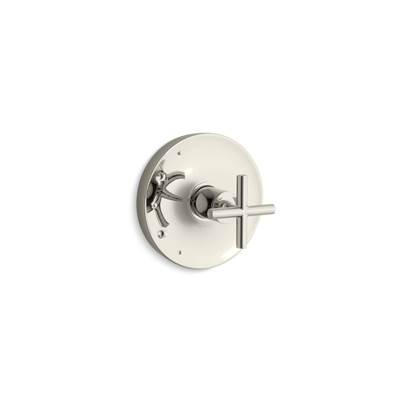 Kohler Purist Rite-Temp valve trim with cross handle - Vibrant Polished Nickel by Kohler