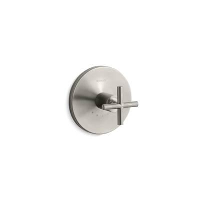 Kohler Purist MasterShower temperature control valve trim with cross handle - Vibrant Brushed Nickel by Kohler