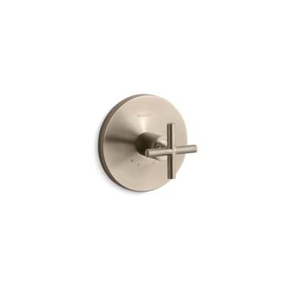 Kohler Purist MasterShower temperature control valve trim with cross handle - Vibrant Brushed Bronze by Kohler
