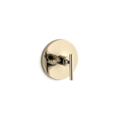 Kohler Purist MasterShower temperature control valve trim with lever handle - Vibrant French Gold by Kohler