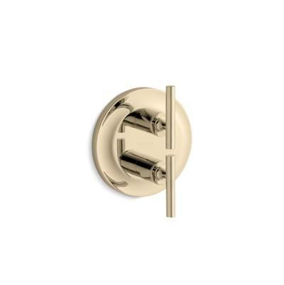 Kohler Purist MasterShower temperature and volume control valve trim - Vibrant French Gold by Kohler
