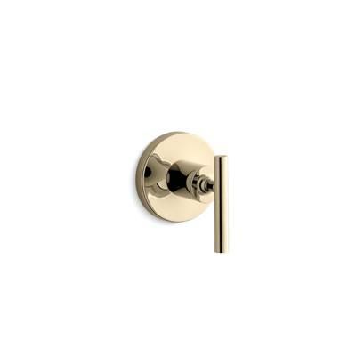 Kohler Purist MasterShower transfer valve trim with lever handle - Vibrant French Gold by Kohler