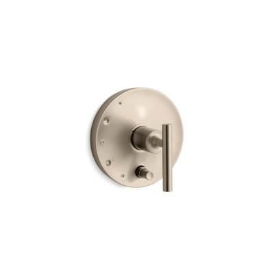 Kohler Purist Rite-Temp valve trim with push-button diverter and lever handle - Vibrant Brushed Bronze by Kohler