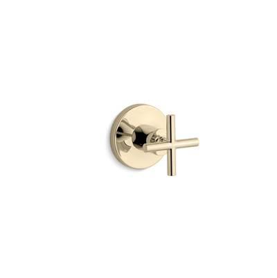 Kohler Purist MasterShower transfer valve trim with cross handle - Vibrant French Gold by Kohler
