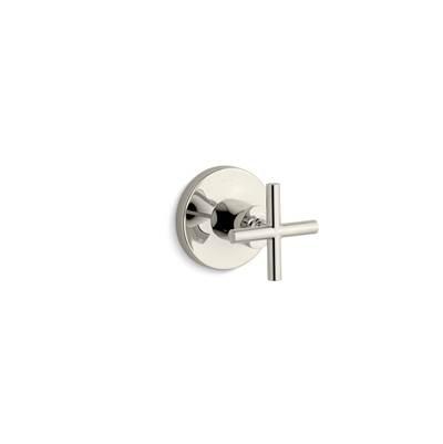 Kohler Purist MasterShower transfer valve trim with cross handle - Vibrant Polished Nickel by Kohler