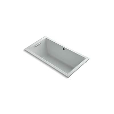 Kohler Underscore 60'' x 32'' drop-in Heated BubbleMassageE air bath - Ice Grey by Kohler
