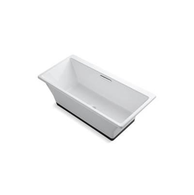 Rêve 66-15/16'' x 31-1/2'' freestanding bath with Float installation and Brilliant Ash base without jet trim
