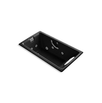 Kohler Tea-for-Two 66'' x 36'' drop-in whirlpool bath - Black by Kohler