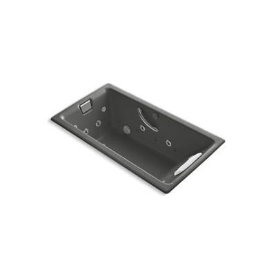 Kohler Tea-for-Two 66'' x 36'' drop-in Effervescence whirlpool bath - Thunder Grey by Kohler