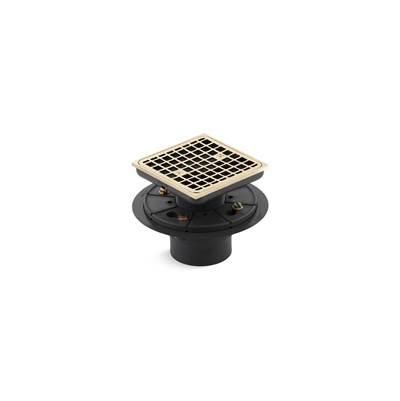 Kohler Clearflo Square design tile-in shower drain - Vibrant French Gold by Kohler