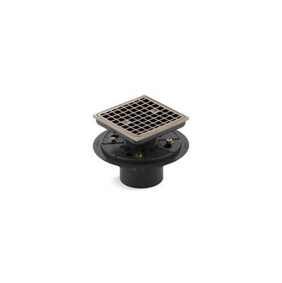 Kohler Clearflo Square design tile-in shower drain - Vibrant Brushed Bronze by Kohler