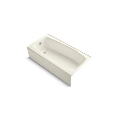 Kohler Villager 60'' x 30-1/4'' alcove bath, left drain - Biscuit by Kohler