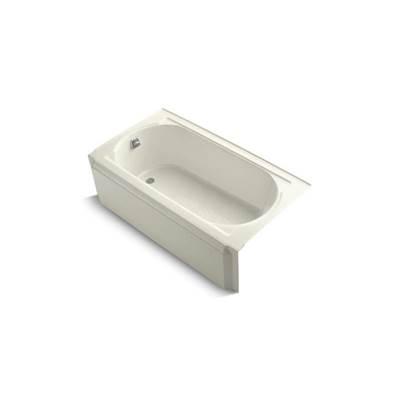 Kohler Memoirs 60'' x 33-3/4'' alcove bath with left-hand drain - Biscuit by Kohler