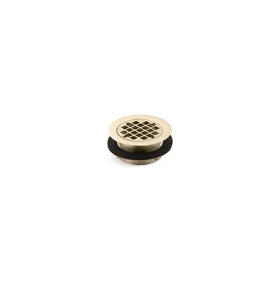 Kohler Round shower drain for use with plastic pipe, gasket included - Vibrant French Gold by Kohler