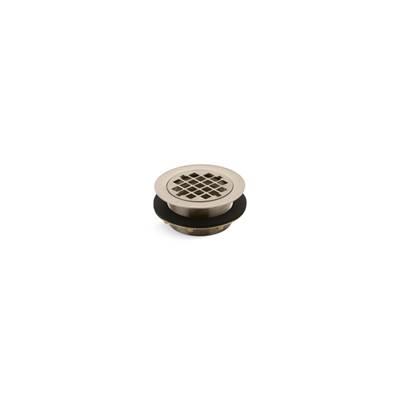 Kohler Round shower drain for use with plastic pipe, gasket included - Vibrant Brushed Bronze by Kohler