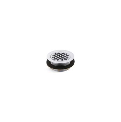 Kohler Round shower drain for use with plastic pipe, gasket included - Polished Chrome by Kohler