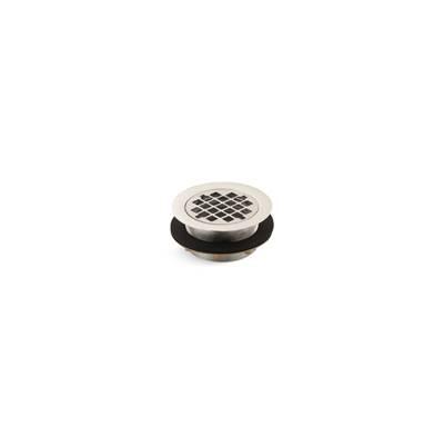 Kohler Round shower drain for use with plastic pipe, gasket included - Vibrant Polished Nickel by Kohler