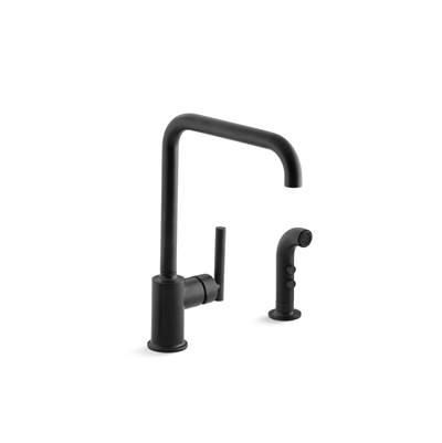 Kohler | Purist | Deck Mounted Kitchen Faucet - Matte Black by Kohler