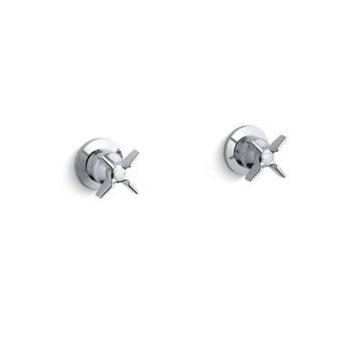 Kohler Triton Wall-mount valve trim with cross handles, requires valve - Polished Chrome by Kohler