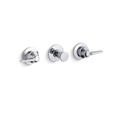 Kohler Triton Wall-mount valve trim with push button diverter and lever handles, requires valve - Polished Chrome by Kohler
