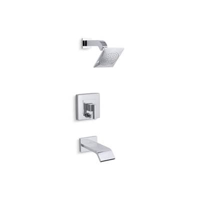 Kohler Loure Rite-Temp bath and shower trim kit with push-button diverter, 2.5 gpm - Polished Chrome