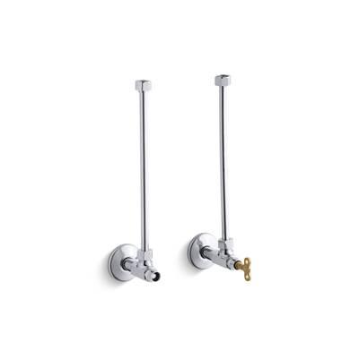 Kohler Pair 1/2'' NPT angle supplies with loose-key stop and annealed vertical tube - Polished Chrome by Kohler