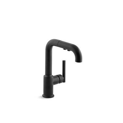 Kohler | Purist | Single Hole Kitchen Faucet - Matte Black by Kohler