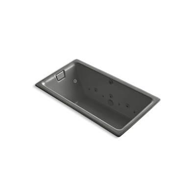 Kohler Tea-for-Two 66'' x 36'' drop-in Effervescence whirlpool bath - Thunder Grey by Kohler