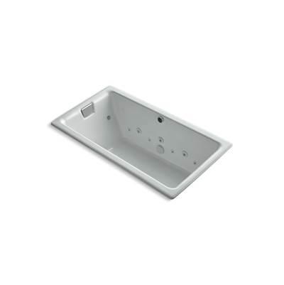 Kohler Tea-for-Two 66'' x 36'' drop-in Effervescence whirlpool bath - Ice Grey by Kohler
